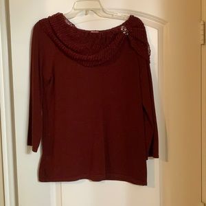Reba Embellished Maroon Blouse